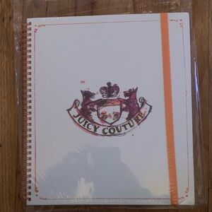 Juicy Couture Spiral Notebook with Orange Accent